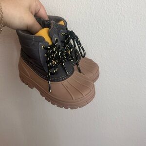 Zara Kids Brown and Gray Boots